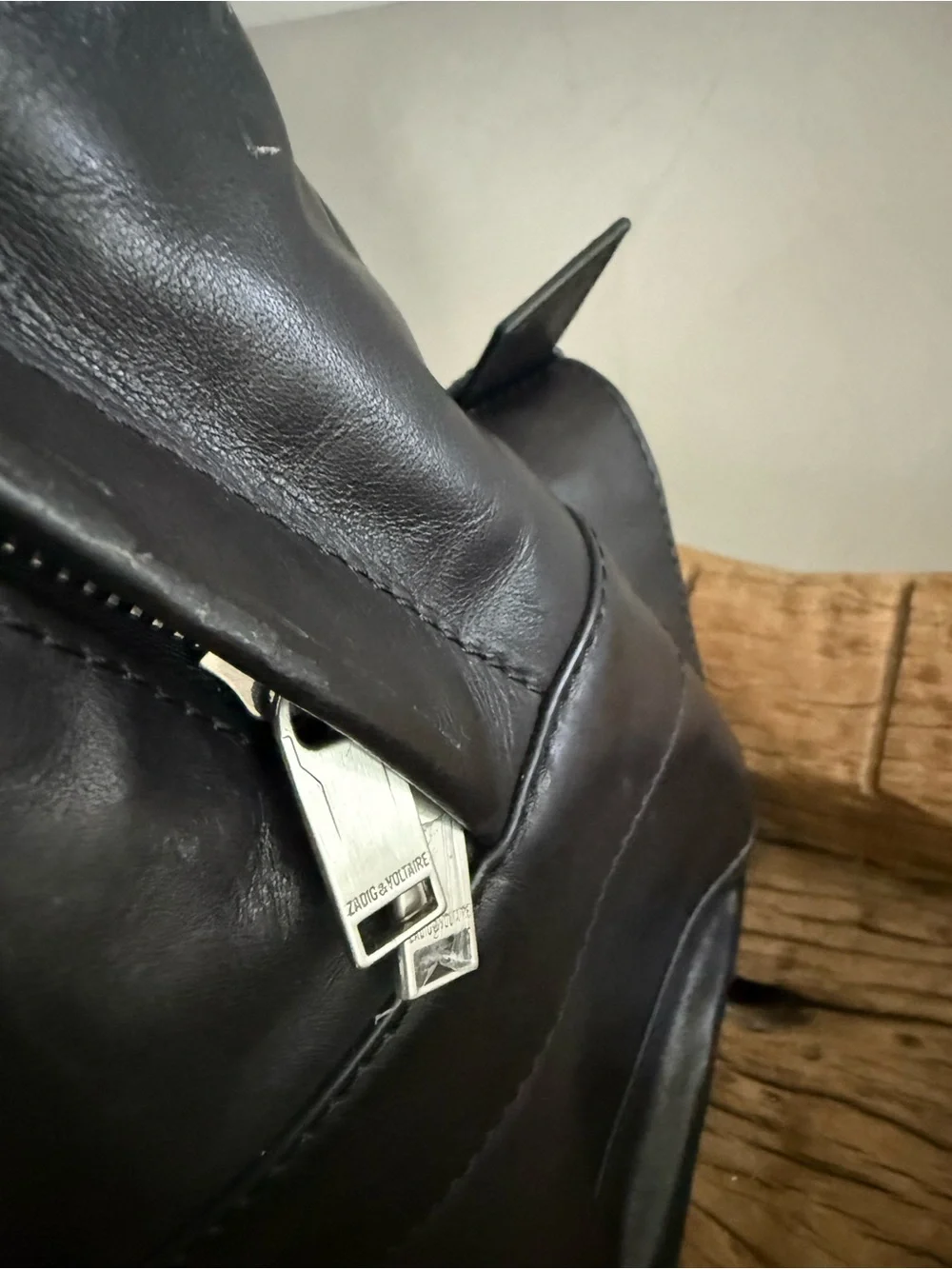 ZADIG&VOLTAIRE Black Leather Backpack - Sleek Everyday Carry